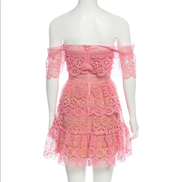 Self-Portrait lace pattern mini dress. - Picture 3 of 9